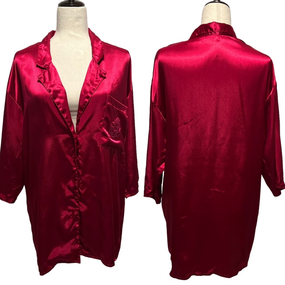 VTG 90s Victoria’s Secret Gold Label satin sleep shirt size small